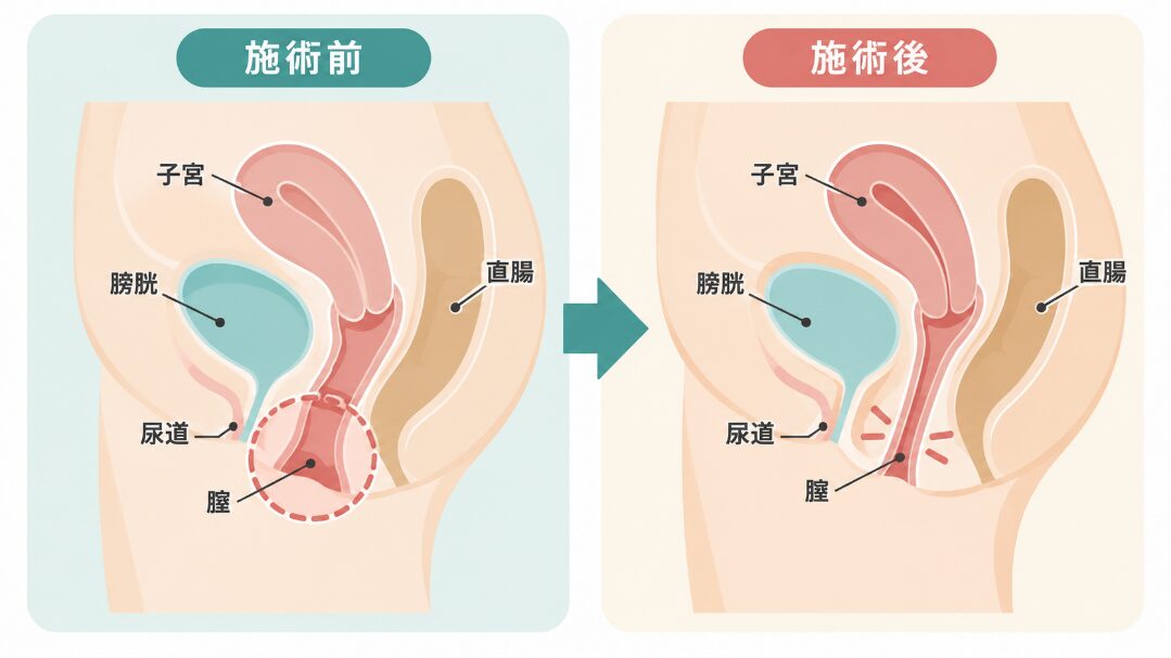 切開法による腟縮小術とは