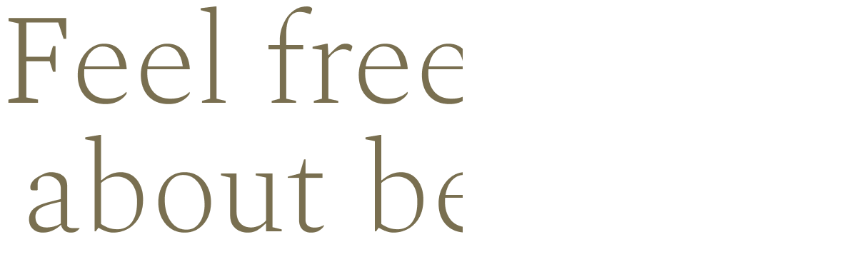 Feel free to talk about beauty.