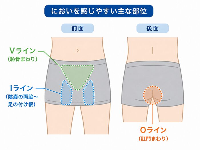 男性のすそわきがはどこが臭いやすい？